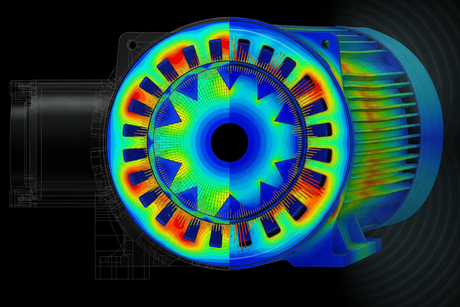 Coupled electromagnetic and structural simulation enables engineers to visualize force harmonics before hardware is built