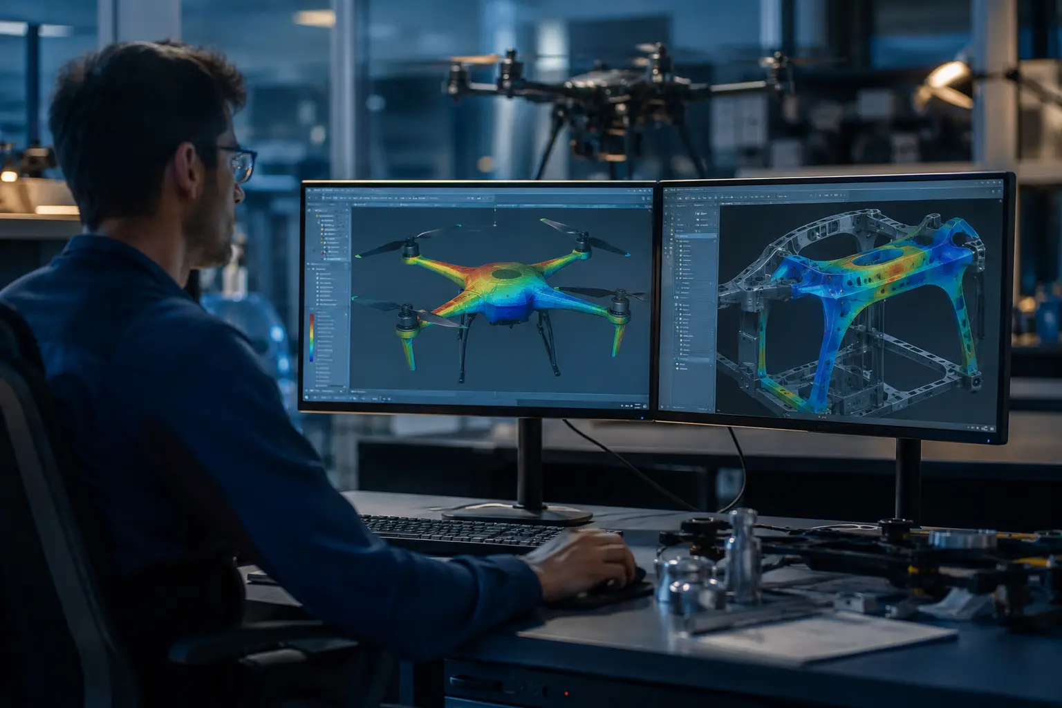 High-fidelity UAV simulation setup — CFD and structural analysis in Ansys