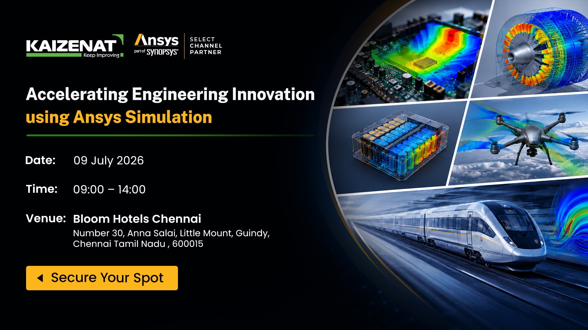 Accelerating Engineering Innovation using Ansys Simulation - technology event at Bloom Hub, Guindy, Chennai